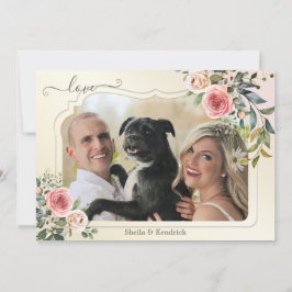 Reserve A Data Boho Watercolor Photo Save the Date Card