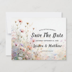 Reserve A Data Boho Watercolor Wildflower Personalize