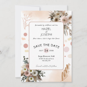 Reserve A Data Boho Wildflower Romance Rustic Nature Floral