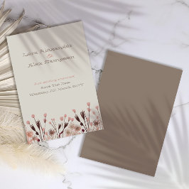 Reserve A Data Boho Wildflower Save The Date Card