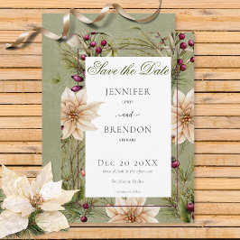 Reserve A Data Boho Winter Greenery Boughs Sage Green
