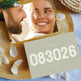 Reserve A Data Bold Modern Big Date em Sage Green Photo