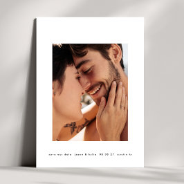 Reserve A Data bold quadro simples texto mínimo 2 foto