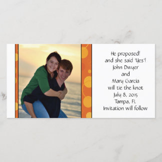 Reserve A Data Bolinhas Laranja Salvar a Data