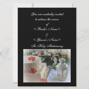Reserve A Data Bolo de Casamento e Lanterna