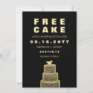 Reserve A Data Bolo de casamento moderno engraçado grátis falso f
