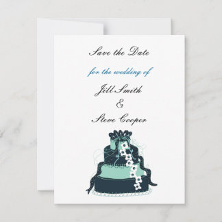 Reserve A Data Bolo de Casamento Teal Salve a Data
