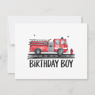 Reserve A Data Bombeiros de caminhão O aniversário da família Boy