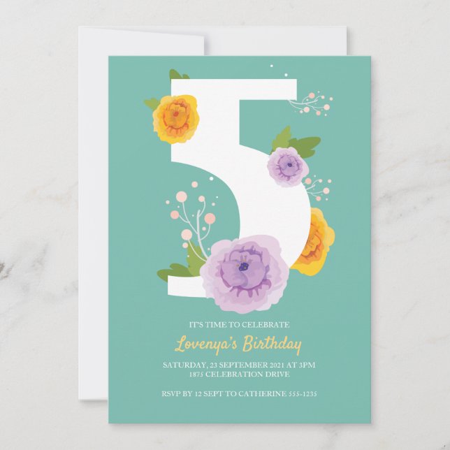 Reserve A Data Bonito Aquarela Florestas Crianças Festa de aniver (Frente)