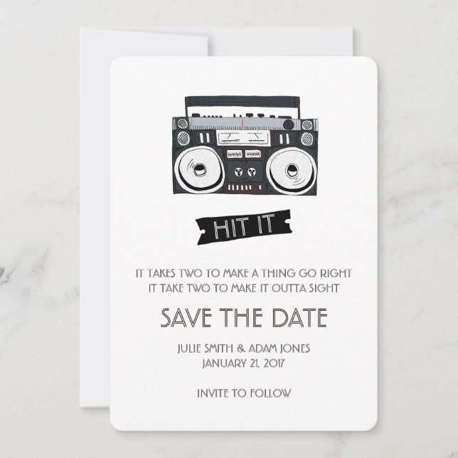 Reserve A Data Boom Box Wedding - Salvar a Data (Frente)