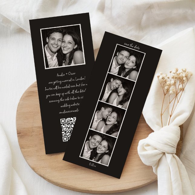 Reserve A Data Booth de Foto Divertido Código QR Casamento Modern (Criador carregado)