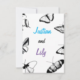 Reserve A Data Borboletas brancas e pretas