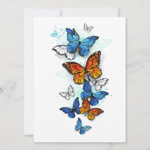 Reserve A Data Borboletas voadoras Morpho e Monarca