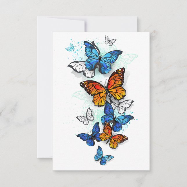 Reserve A Data Borboletas Voadoras Morpho e Monarca (Frente)