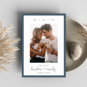 Reserve A Data Borda Clássica   Foto Vertical Simples Elegante