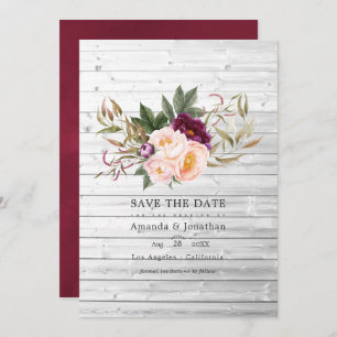 Reserve A Data Borgonha - Casamento Floral Russo de Marsala e Pea