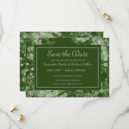 Reserve A Data Botânica Verde e Rosa-Cria