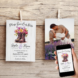 Reserve A Data Botas de fazenda florais para foto de casamento rú