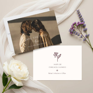 Reserve A Data Branco Rosado Casamento Floral Elegante de Sangr