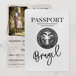 Reserve A Data Brasil Branco Passaporte Salvar Data
