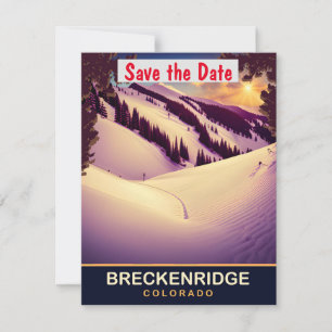 Reserve A Data Breckenridge, Colorado, Viagem Postcard,