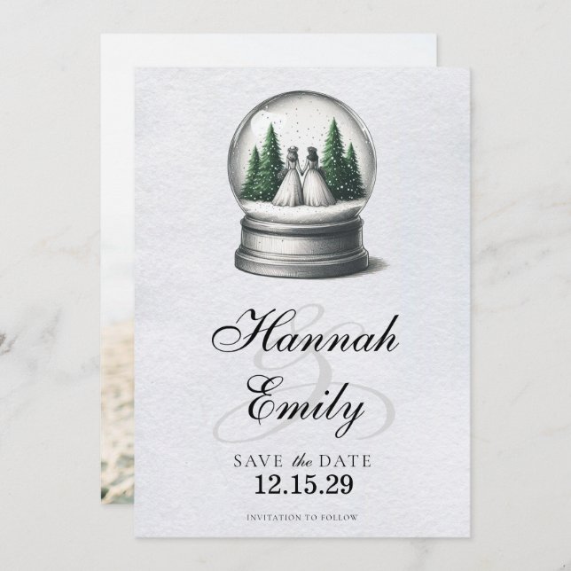 Reserve A Data Brides Snow Globe (Frente/Verso)