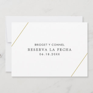 Reserve A Data Bridget Geométrico Moderno Casamento Espanhol