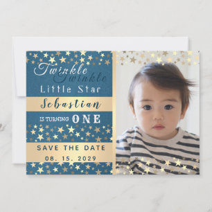 Reserve A Data Brilhe Estrela Pequena Aniversário de 1 ano do Men