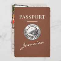 Brown Jamaica Passport Salvar a data