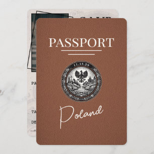Reserve A Data Brown Polônia Passport Salvar a Data
