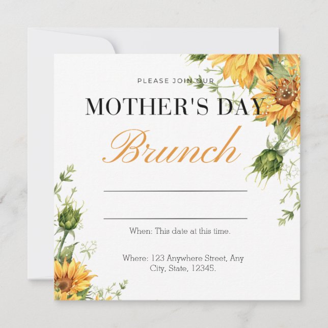 Reserve A Data Brunch do Dia da Mãe (Frente)