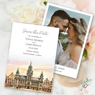 Reserve A Data Bruxelas Bélgica Salvar a data Destino Casamento