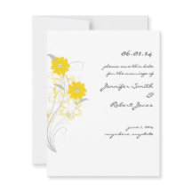 Budding Romance em Amarelo Salve a Data