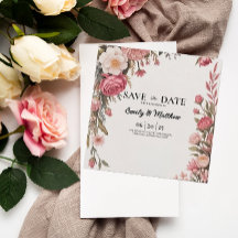 Buquê De Flor Rosa Designer Salva A Data