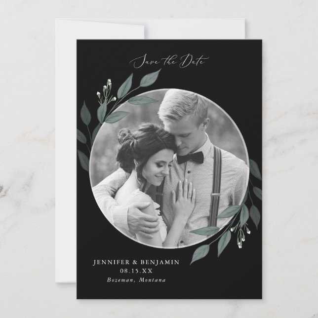 Reserve A Data Buquê de Greenery (Frente)