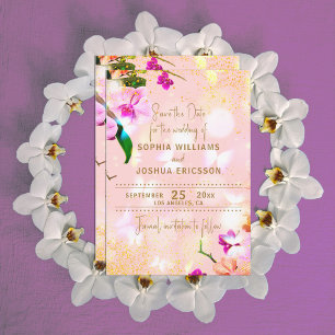 Reserve A Data Buquê de Orquídeas Românticas Elegante Sofisticado