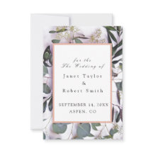 Buquê Eucalyptus com Casamento de Fronteira Rosa