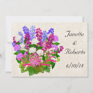 Reserve A Data Buquê Floral do Jardim Inglês Salve a Data