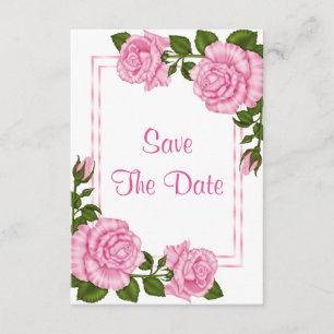 Reserve A Data Buquês bonito cor-de-rosa 100th Salvar a data