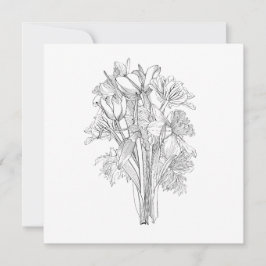 Reserve A Data Buquês com flores de linha.