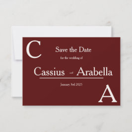 Reserve A Data Burgundy Bliss: Versão 2 Salvar a Data