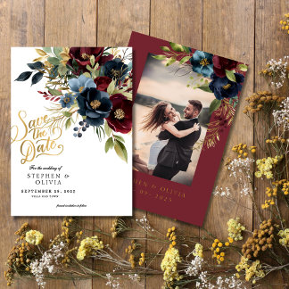 Reserve A Data Burgundy Floral Blooms & Greenery
