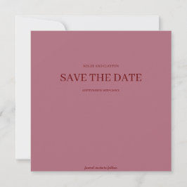 Reserve A Data Burgundy Minimalista Moderno Save The Date de Casa