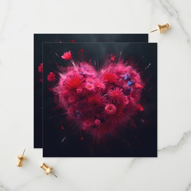 Reserve A Data Burst Cardíaco Rosa Vibrante (Frente/Verso In Situ)