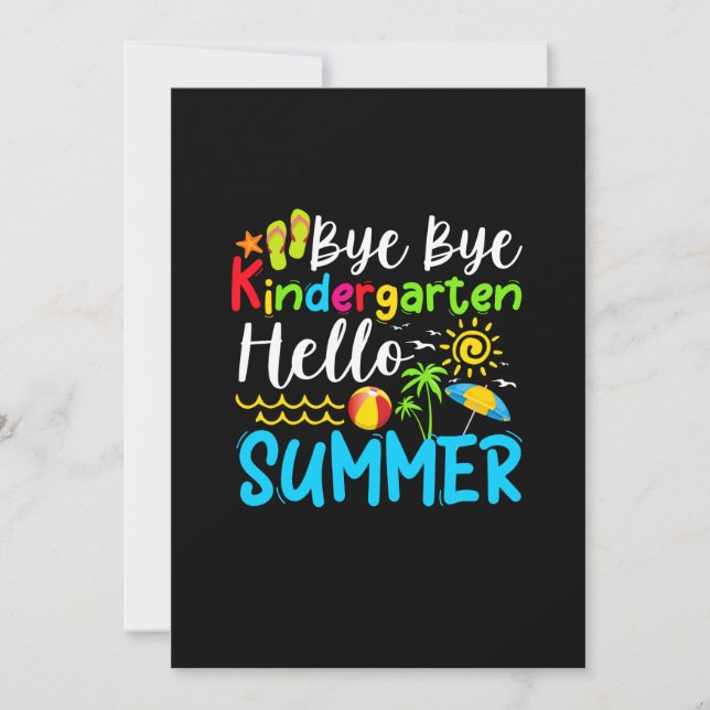 Reserve A Data Bye Bye Kindergarten Hello Summer (Frente)