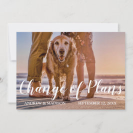 Reserve A Data Cachorro na Praia Mudança de Planos Casamento Adia