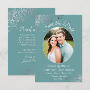 Reserve A Data Cachos Elegantes Prateados & Foto no Casamento Tur
