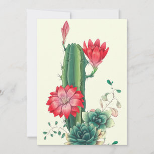 Reserve A Data Cacto Com Flores