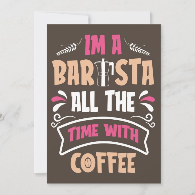 Reserve A Data Café Lover Eu Sou Um Café Barista (Frente)