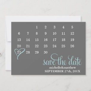 Reserve A Data Calendário Casamento Azul Claro Salve a Data